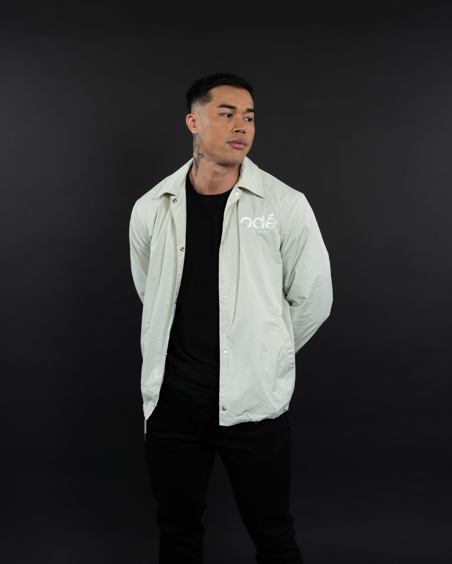 odé Light Grey Coach Jacket