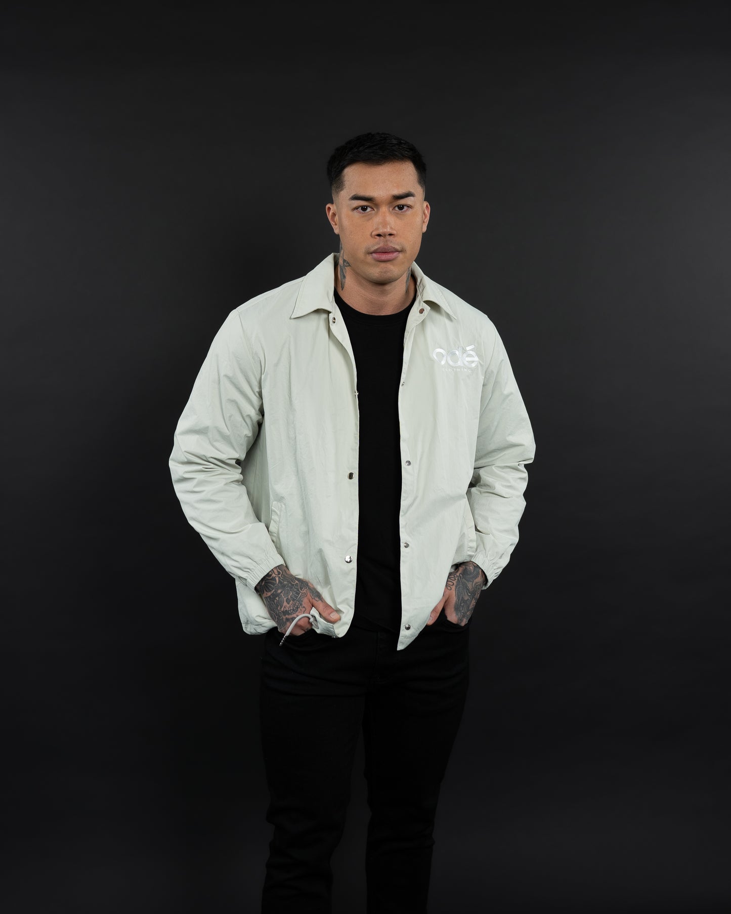 odé Light Grey Coach Jacket